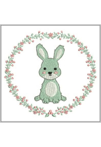 Dec132 - Small Delicate Bunny wreath